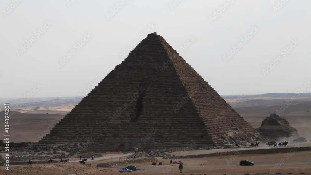 Wide shot of the Pyramids of Giza in Egypt. Wide shot of the Pyramids of Giza in Egypt.