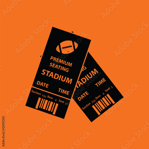 American football tickets icon
