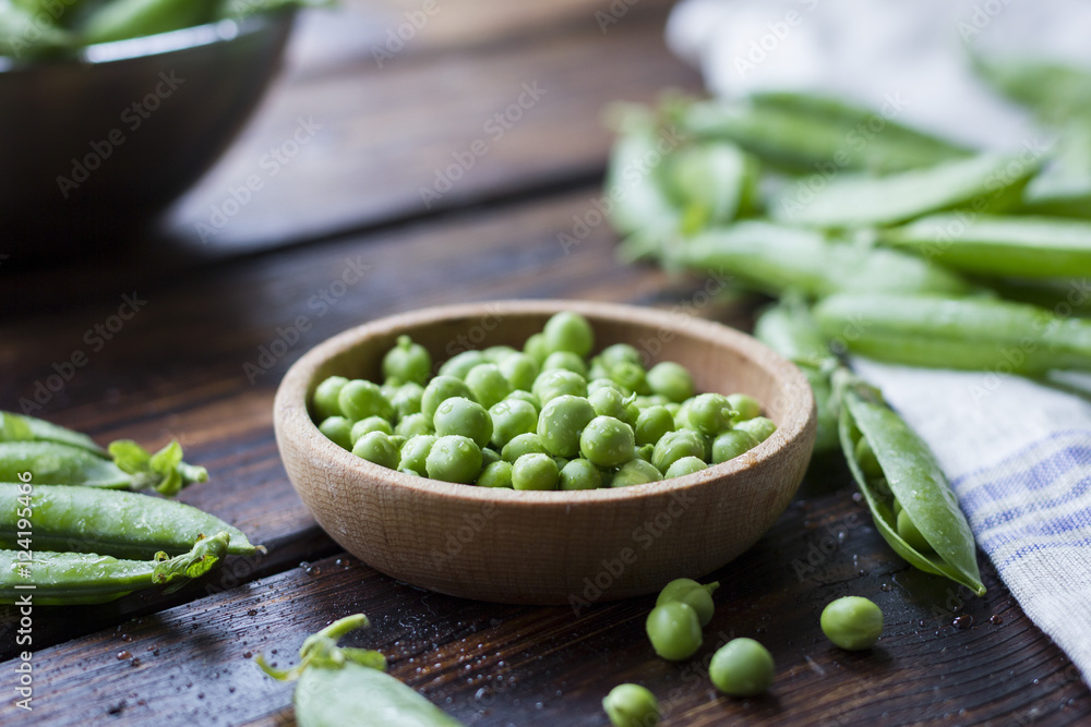 Peas in a bowl