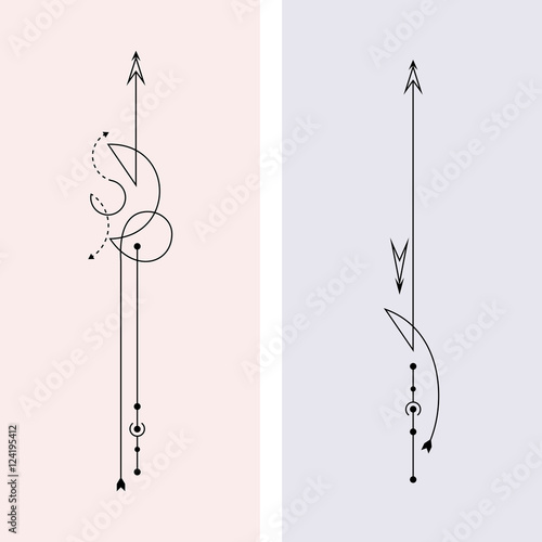 Line Dot Tattoo M_1609001