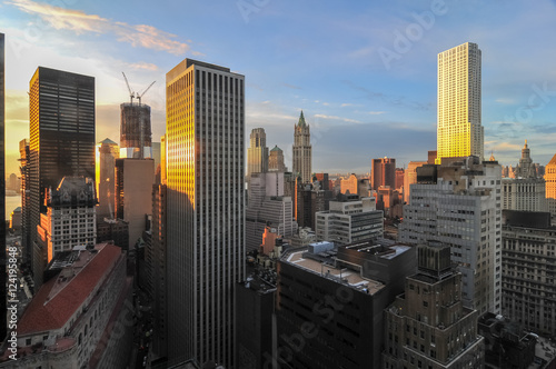 Fototapeta Widok z lotu ptaka na centrum Manhattanu