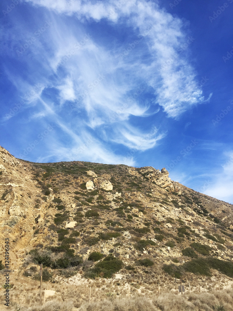 sky touches mountain