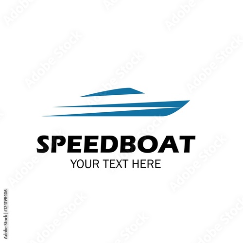 Speed Boat Vector Logo Design