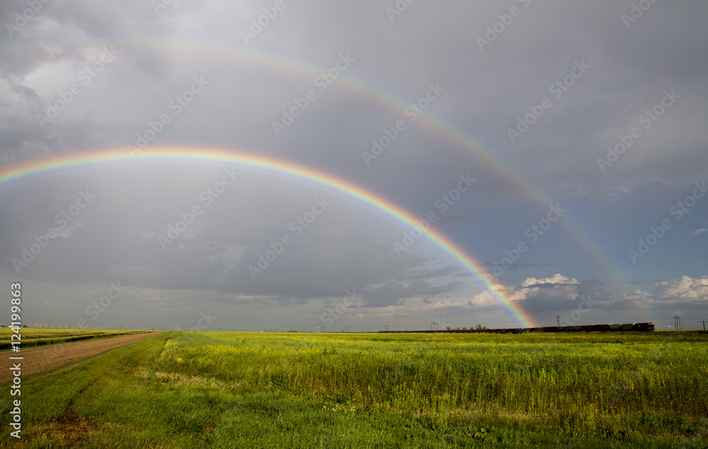 Storm Clouds Saskatchewan Rainbow