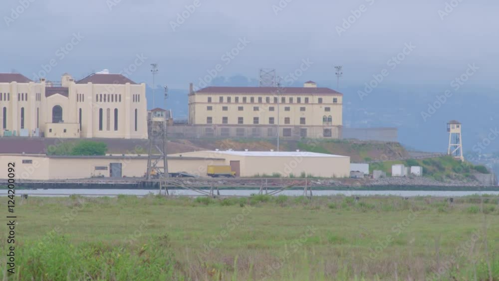 Wide shot of San Quentin State Prison