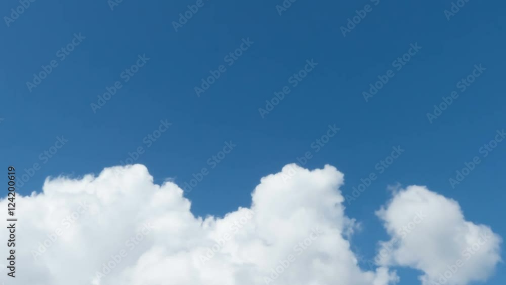 White clouds in the blue sky, time-lapse White clouds in the blue sky, time-lapse