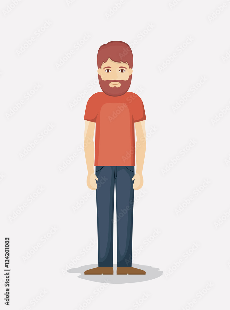Man cartoon icon. Avatar people person and human theme. Colorful design. Vector illustration