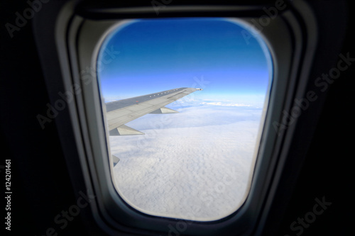 View through clean plane window