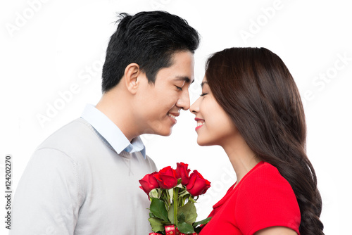 Love is a great feeling! Beautiful young loving couple bonding t