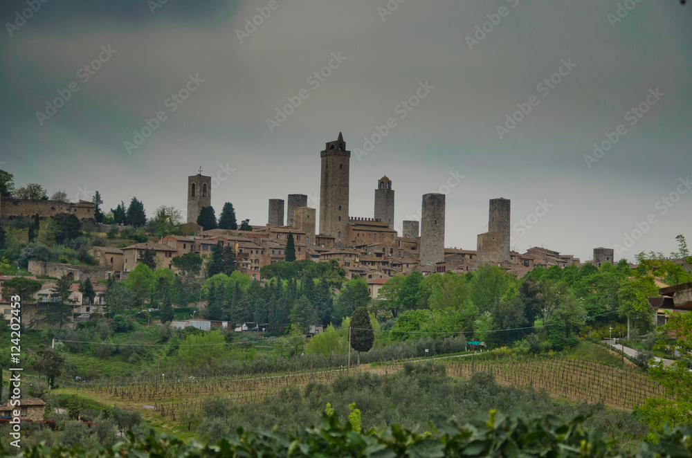 view of San Gimignano and its towers