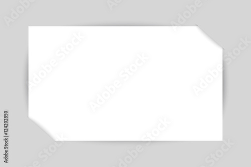 Paper Rectangle Banner Vector. Mock Up. A4.