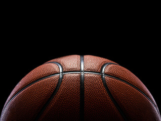 basketball isolated on black