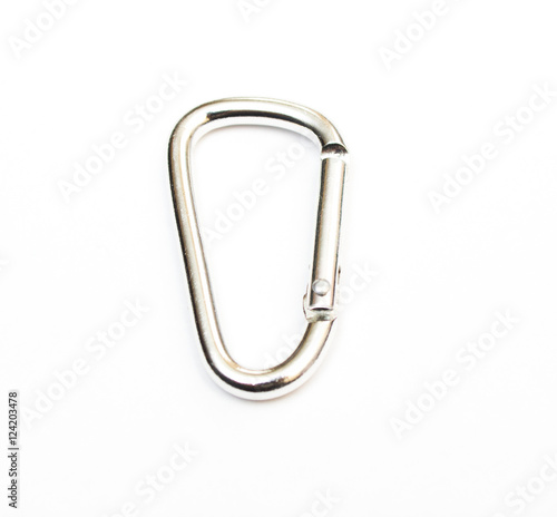 aluminium key chain isolated on white
