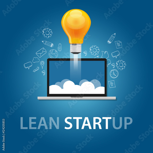 lean start-up product launch bulb idea technology company