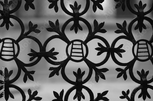 Old iron grating closeup