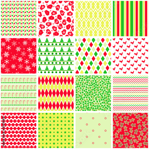 Set seamless background merry christmas