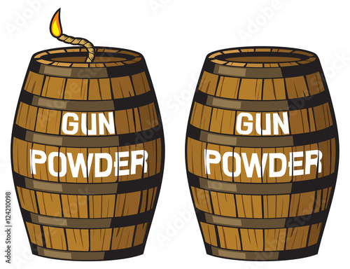 gun powder barrel illustration