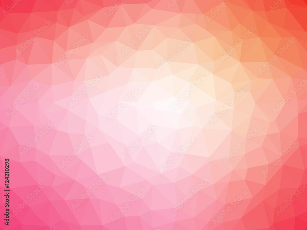 Obraz premium Abstract red orange pink gradient polygon shaped background