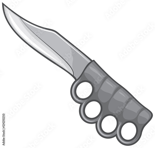 military knife with brass knuckles