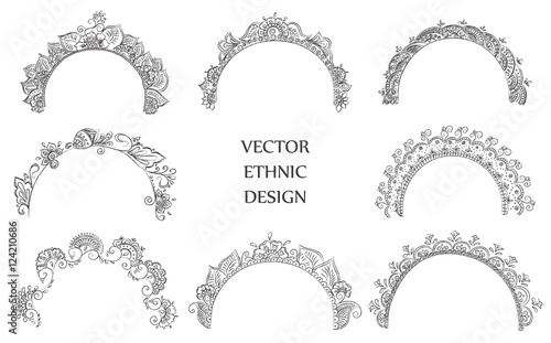 tattoo henna pattern set