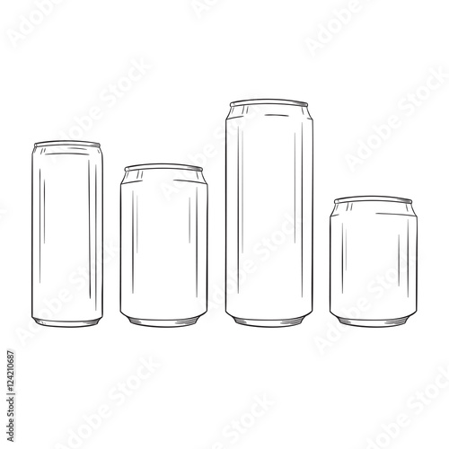 Vector sketch of iron can