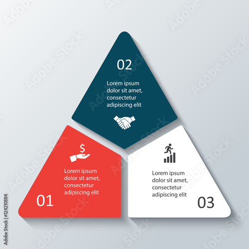 Vector triangle infographic.