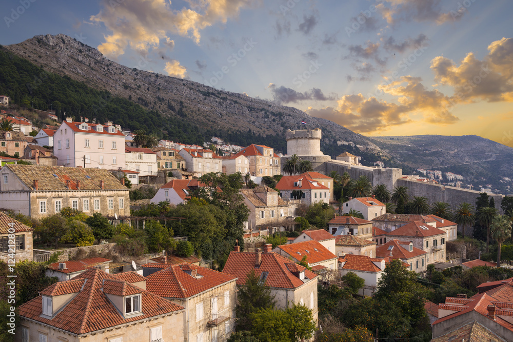 View on ancient castle in Dubrovnik. Croatia.