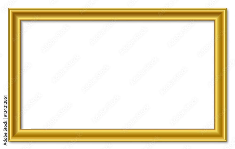 16to9 16:9 panorama wide golden vector retro picture frame isolated on  white background / 16 zu 9 bilderrahmen breit gold vektor retro isoliert  Stock-Vektorgrafik | Adobe Stock