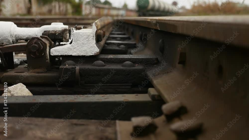 railroad rails bottom old view of the movement railroad rails bottom old view of the movement