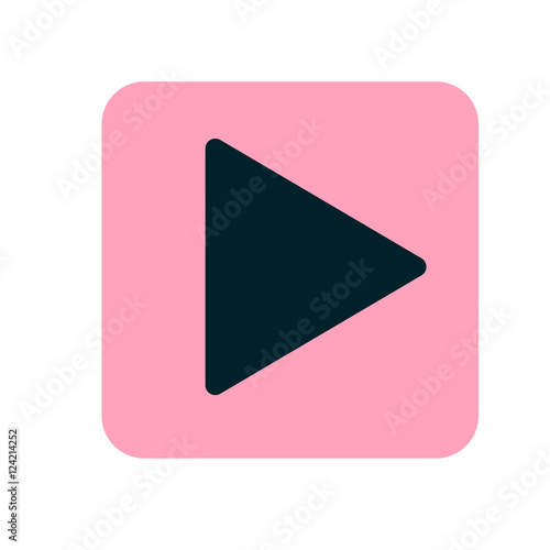 Free Download Play icon illustration. Pink icon. Vector illustration - GFXLoad