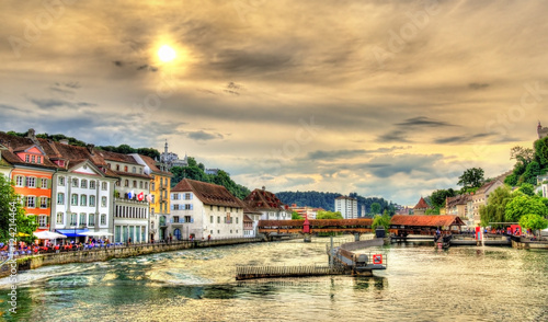 The river Reuss in Lucerne, Switzerland