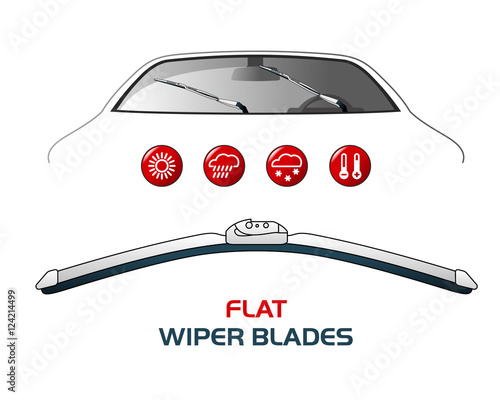 Vector illustration car WIPER BLADES.