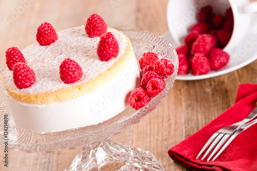 Raspberry cheesecake.