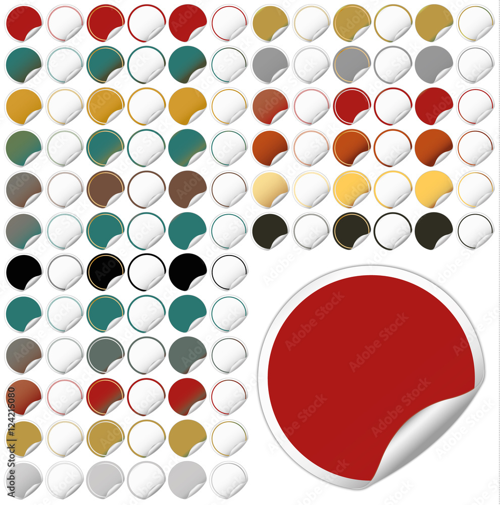 109 different colored round stickers 109 different colored round stickers