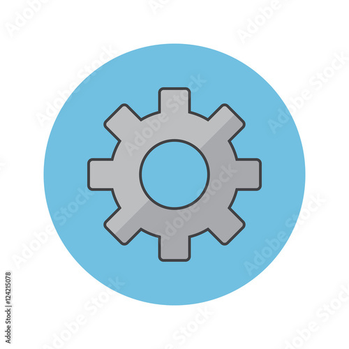 cog thin line icon, settings filled outline vector logo illustration, gear linear colorful pictogram isolated on white