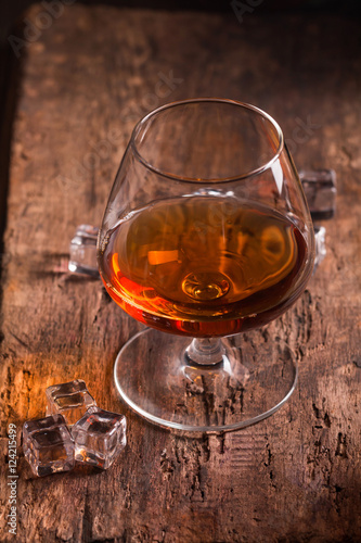 Glass of brandy or cognac 