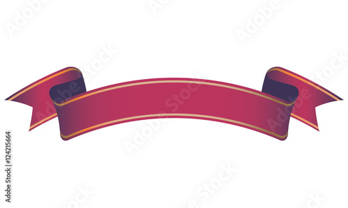 red-purple colored ribbon banner