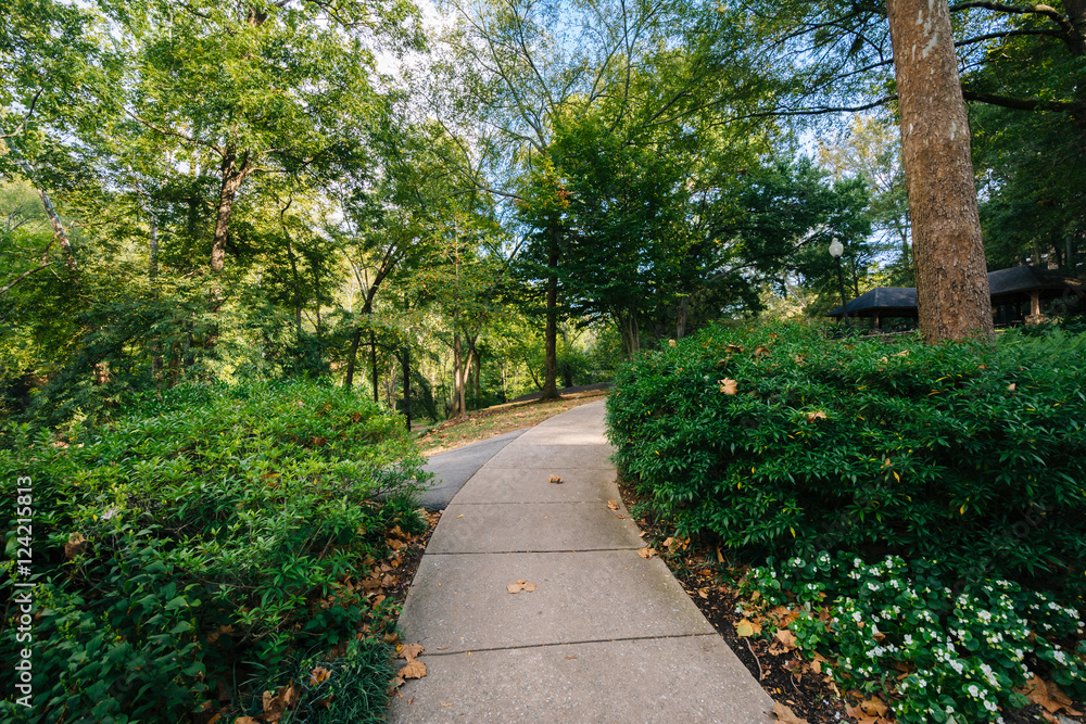 Path at the Falls Park on the Reedy, in Greenville, South Caroli