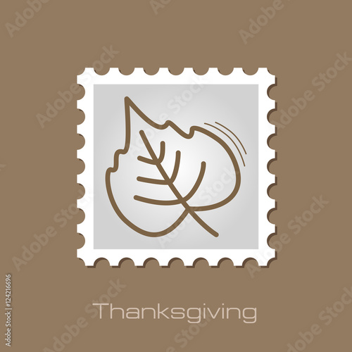 Autumn Leaves poplar stamp