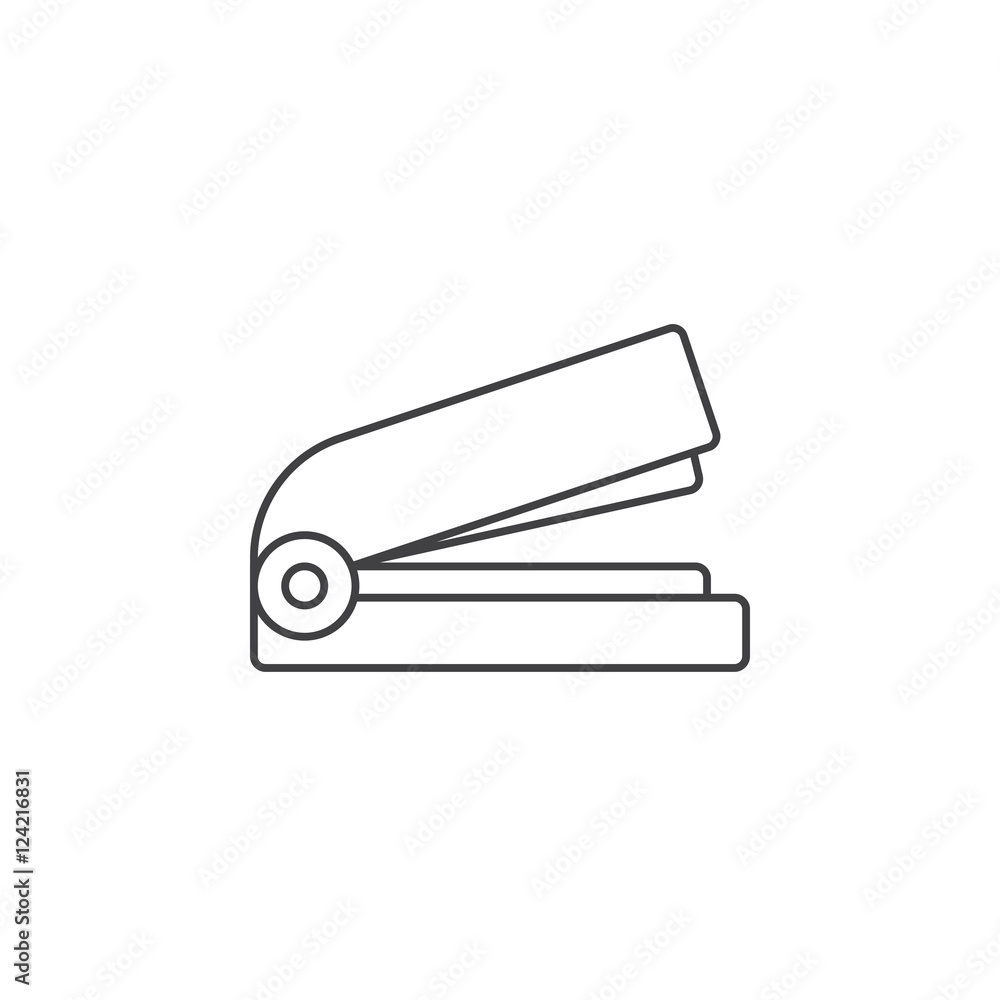 Stapler thin line icon, outline vector logo illustration, linear pictogram isolated on white Stapler thin line icon, outline vector logo illustration, linear pictogram isolated on white