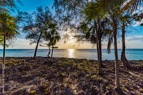 sunset at bay of pigs  cuba