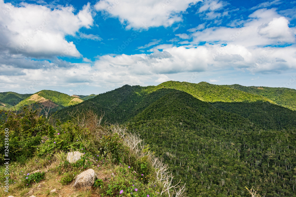 panoramic view to the valley of Soroa, cuba