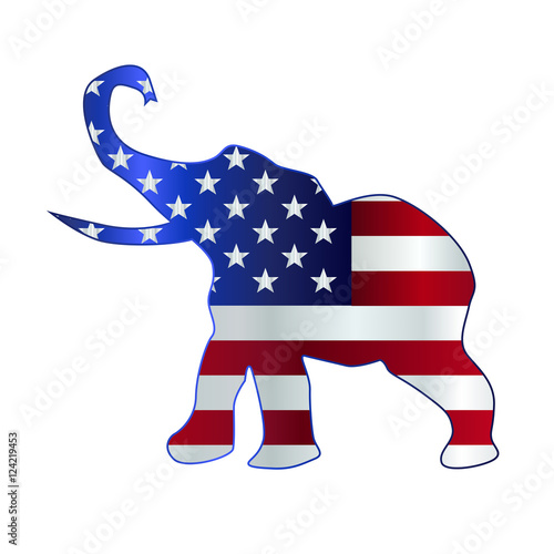 Republican Elephant Flag