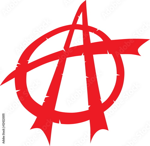 Broken anarchy symbol flat