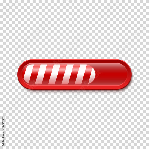 Christmas Loading bar isolated on transparent background.