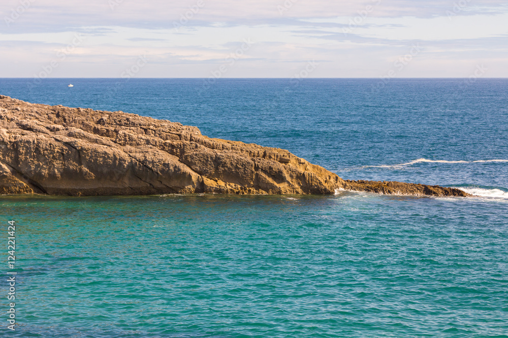 Coastal rocks and cliffs by the sea