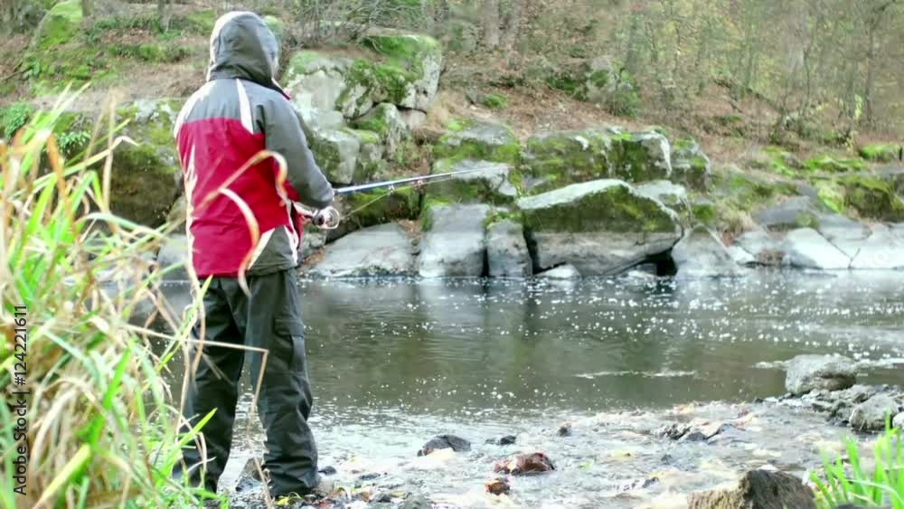 fishing on spinning on the river fishing on spinning on the river