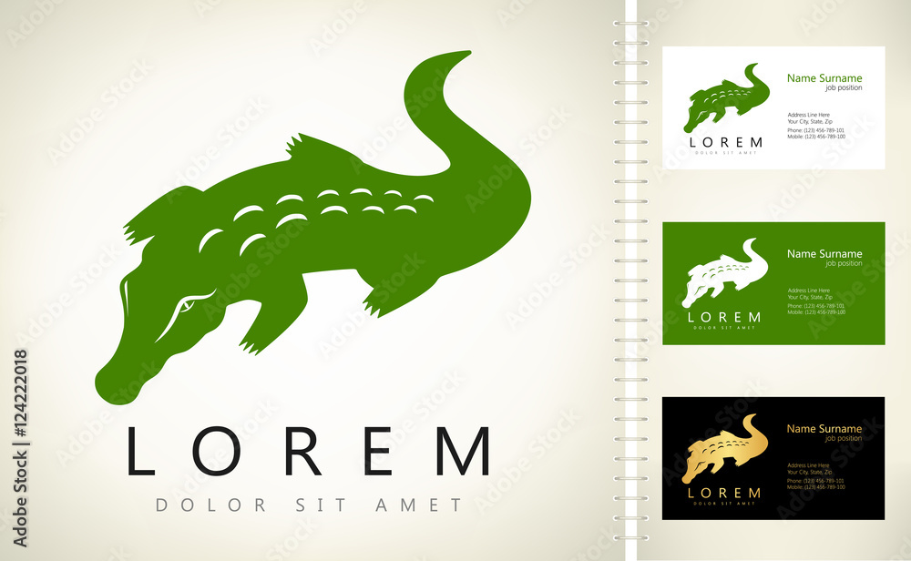 Obraz premium crocodile logo vector