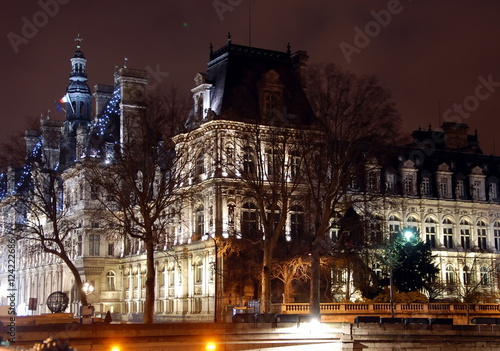 Main City Hall in Paris by night