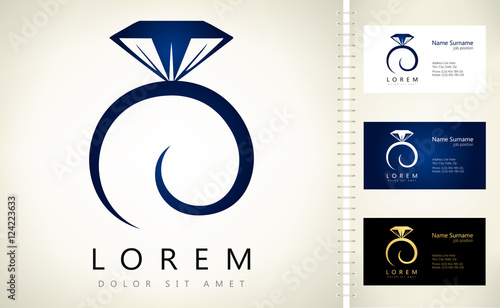 Wedding ring vector logo